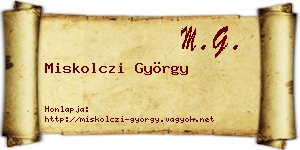 Miskolczi György névjegykártya