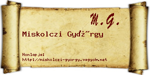 Miskolczi György névjegykártya
