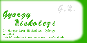 gyorgy miskolczi business card